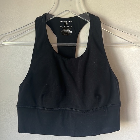 Italic Aura Racerback Sports Bra Black Small - Picture 4 of 4